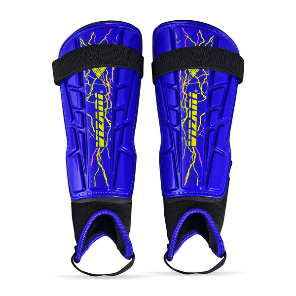 Zodiac Soccer Shin Guard with Detachable Ankle Protection-Blue