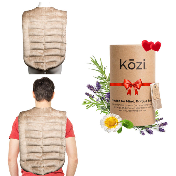 Kozi Revitalizing Back Wrap for Back Pain Relief, Microwavable Heating Wrap