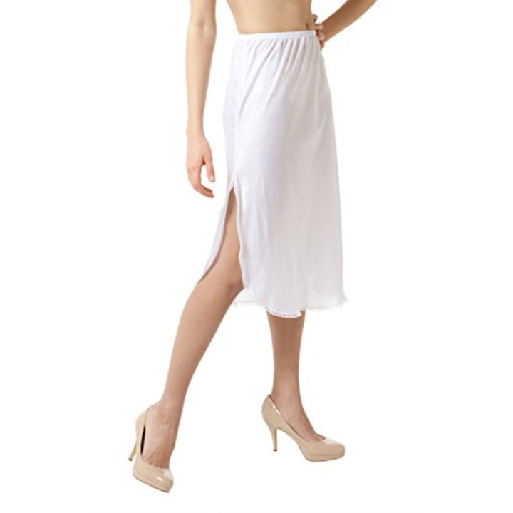 Slips Women's 28 in Half Slip with Vintage Nylon Lace-Nude malcomodes-biz.myshopify.com