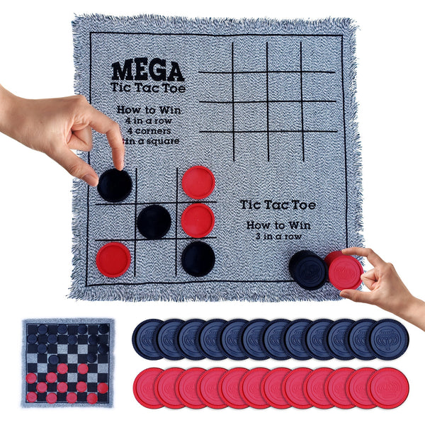 Giant Fun Fusion: Mega Checker & Tic Tac Toe Delight