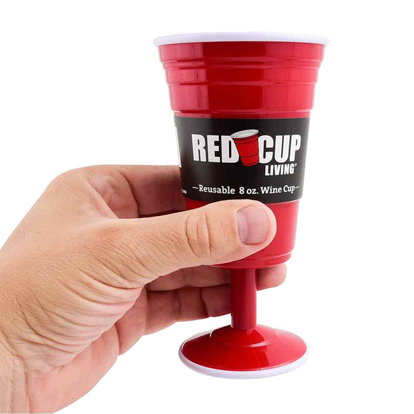 8oz Reusable Plastic Wine Cup | Durable & Unbreakable, BPA Free | Perfect for Parties, Camping, Travel Outdoors