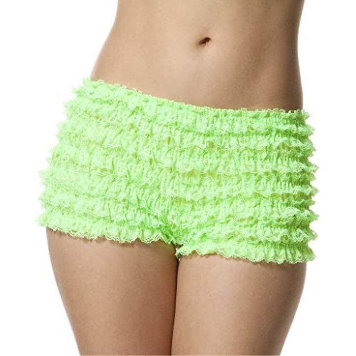 301 Women's Sexy High Waist Ruffled Petti pants - Apple Green