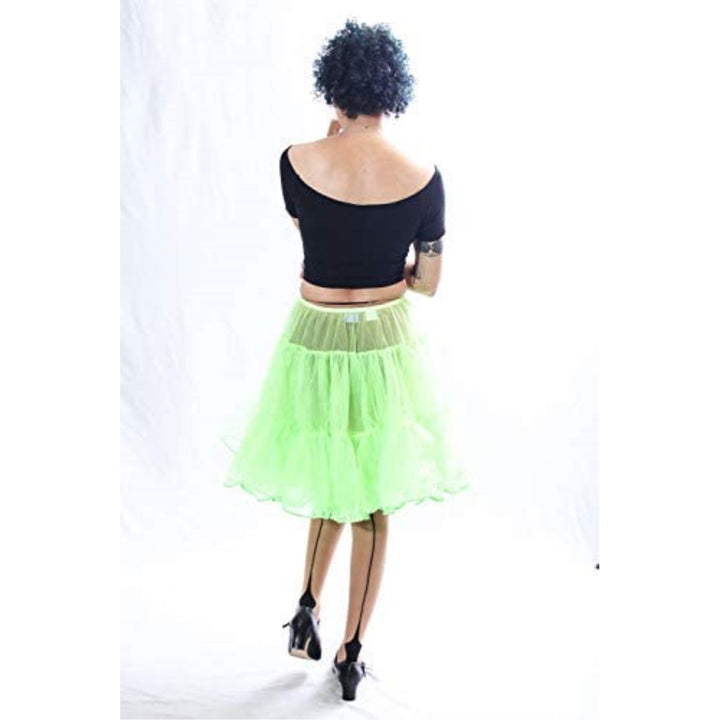 Woman Sexy Knee length Petticoat for Halloween-Apple Green