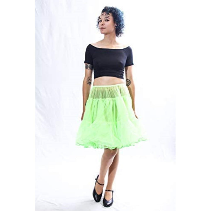 Woman Sexy Knee length Petticoat for Halloween-Apple Green