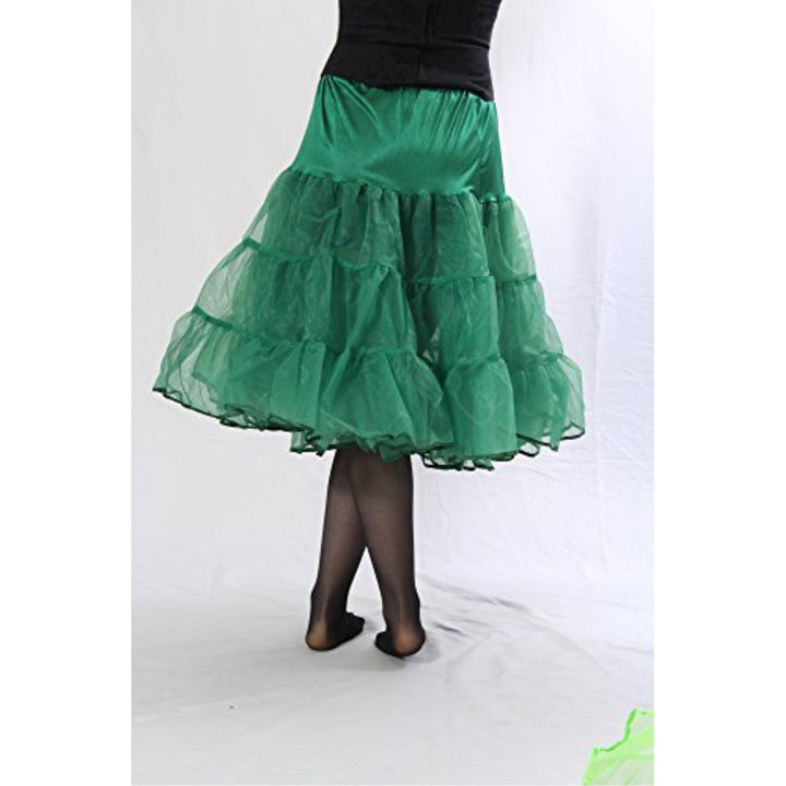 Women's Sexy Tea Length Petticoat-Kelly Green