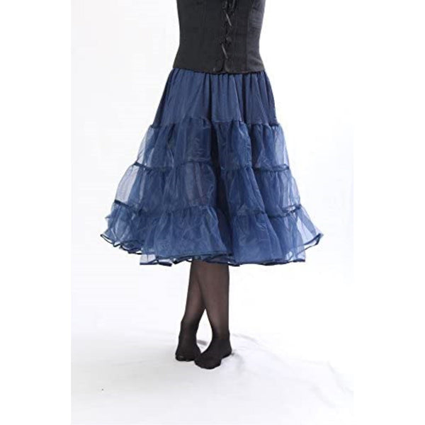 Petticoats & Pettipants 417 Women's Sexy Tea Length Petticoat for Poodle -Navy Blue malcomodes-biz.myshopify.com