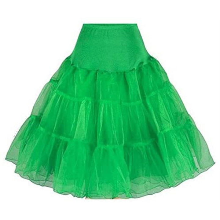 418 Women's Sexy Vintage Rockabilly Tutu Petticoat in Kelly Green