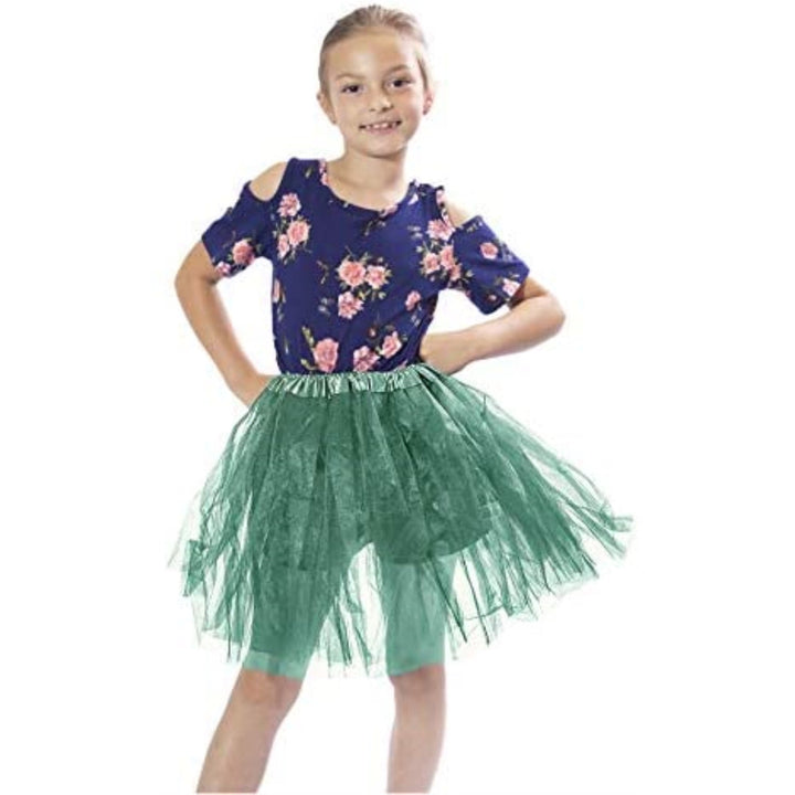 Tutus Girls' Classic Layered Princess Tutu-Kelly Green malcomodes-biz.myshopify.com