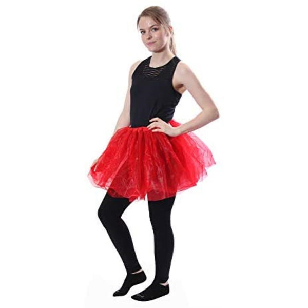 Tutus Girls' Classic Layered Princess Tutu-Red malcomodes-biz.myshopify.com