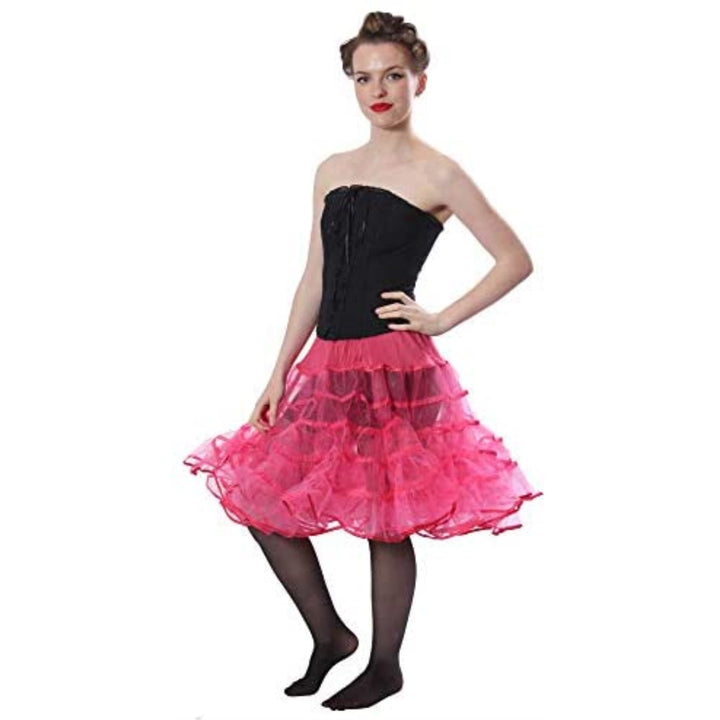 Dance Dresses, Skirts & Costumes Meghan Luxury Crinoline Slip with Adjustable Waist & Length for Rockabilly-Raspberry malcomodes-biz.myshopify.com