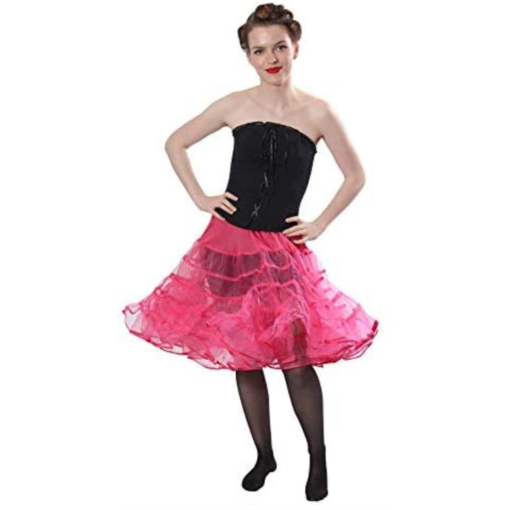 Dance Dresses, Skirts & Costumes Meghan Luxury Crinoline Slip with Adjustable Waist & Length for Rockabilly-Raspberry malcomodes-biz.myshopify.com