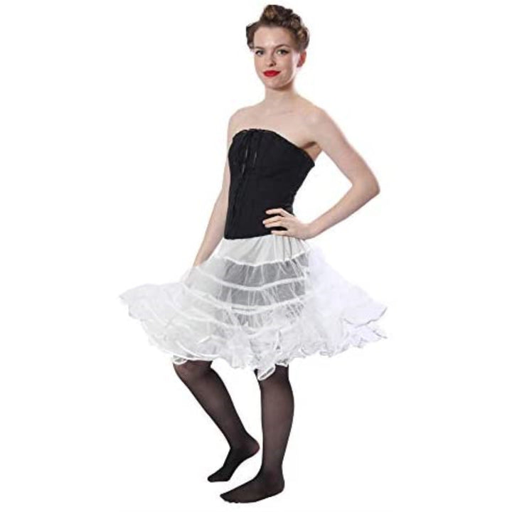 Dance Dresses, Skirts & Costumes Meghan Luxury Crinoline Slip with Adjustable Waist & Length for Rockabilly-White malcomodes-biz.myshopify.com