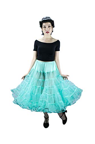 Petticoats & Pettipants Melonie Luxury Adult Crinoline Petticoat Slip Organza-Turquoise malcomodes-biz.myshopify.com