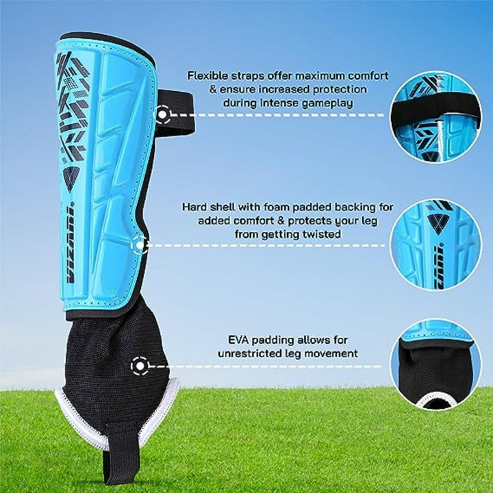 Vizari Malaga Shin Guards for Boys and kids