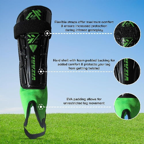 Vizari Malaga Shin Guards for Boys and kids