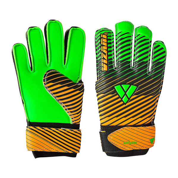 Saturn F.P. Goalkeeper Gloves w/ Finger Support-Green/Orange