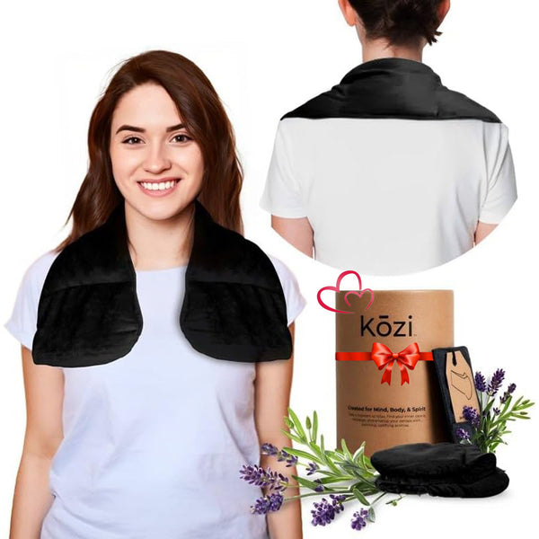 Kozi Decollet Neck Wrap, Warm & Cold Herbal Neck Wrap for Muscle Pain