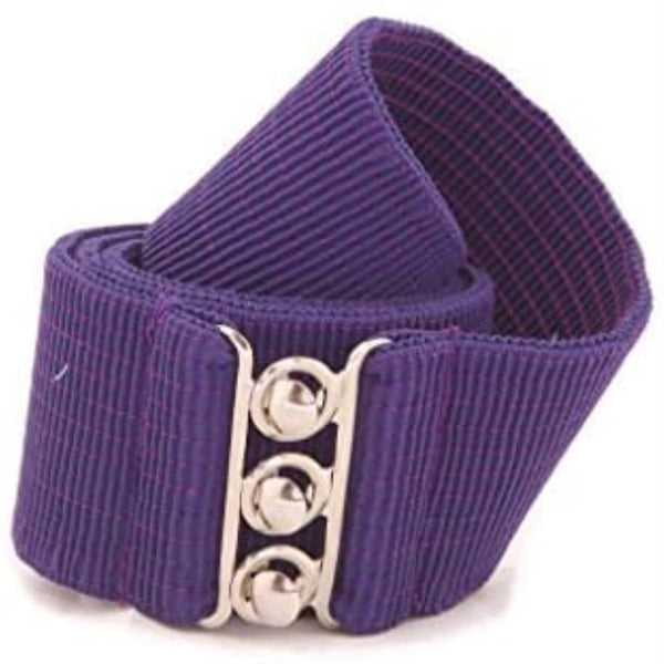 Belts Women's Vintage Belt with Elastic Cinch Stretch Waist and Metal Hook - Purple malcomodes-biz.myshopify.com