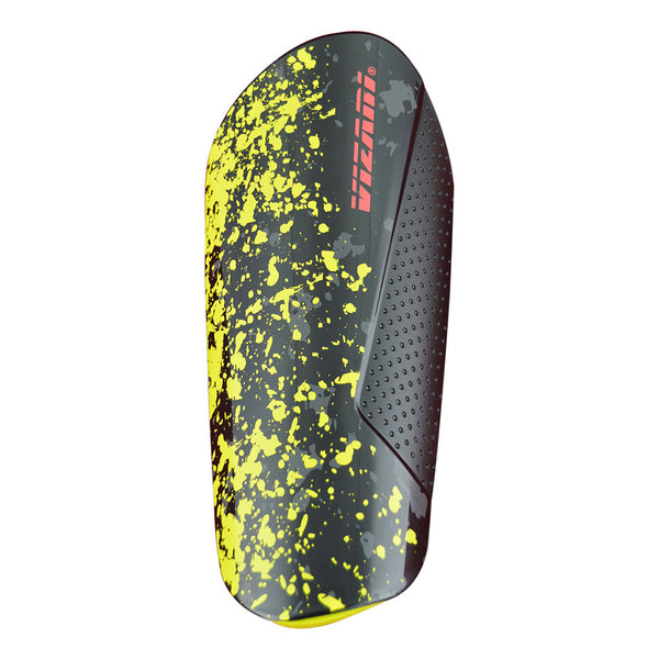 Elite Soccer Shin Guard with Compression Sleeve-Black/Yellow/Red