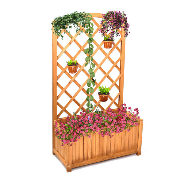 Casafoyer Indoor & Outdoor Wooden Lattice Planter