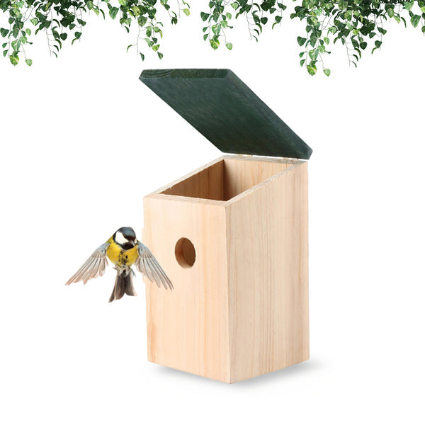 CasaFoyer Durable Wooden Wild Bird Nest Box - Easy Installation and Maintenance - Irresistible Haven for a Variety of Birds