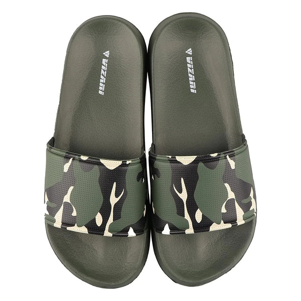 Adult Camo Soccer Slide Sandals - Green Khaki