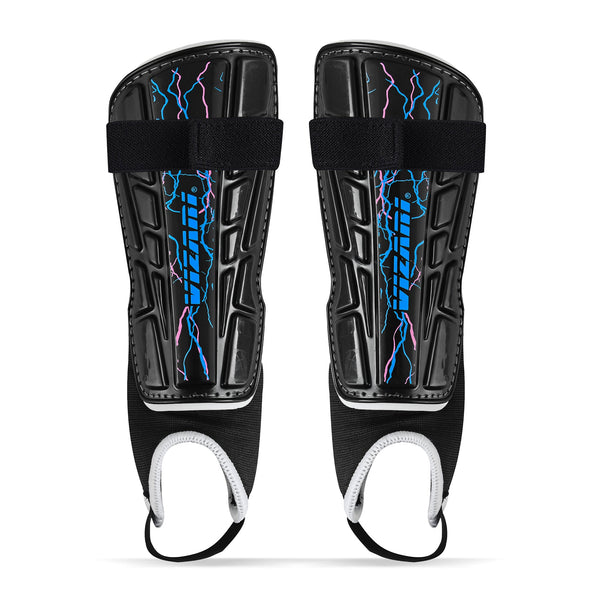 Zodiac Soccer Shin Guard with Detachable Ankle Protection-Black