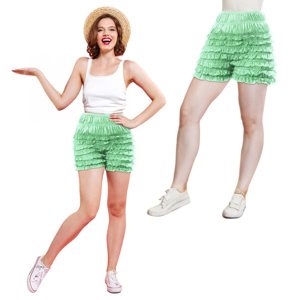 N20 Women's Sexy High Waist Ruffled Petti pants - Mint