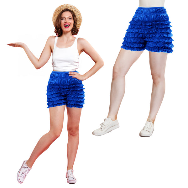 N20 Women's Sexy High Waist Ruffled Petti pants - Royal Blue