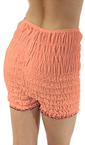 Pettipant N29 Women's Sexy High Waist Ruffled Petti pants-Peach malcomodes-biz.myshopify.com