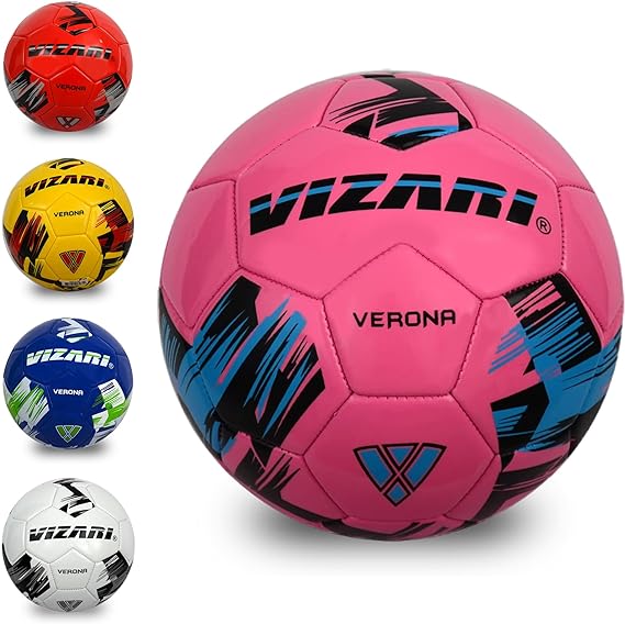 Verona Soccer Ball - Pink/Black/Sky