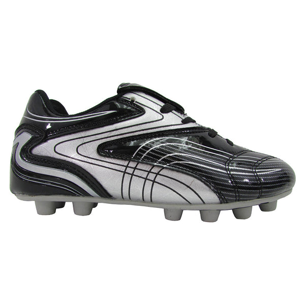 Striker Firm Ground Soccer Shoes -Black/Silver