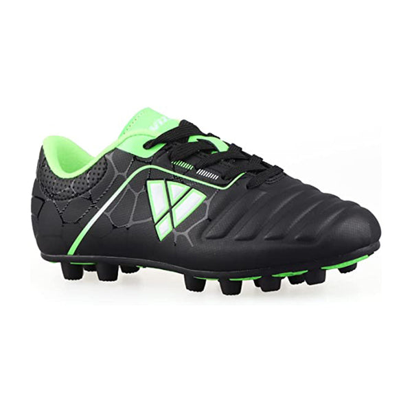 Catalina Junior Firm Ground Soccer Shoes -Black/Green/White