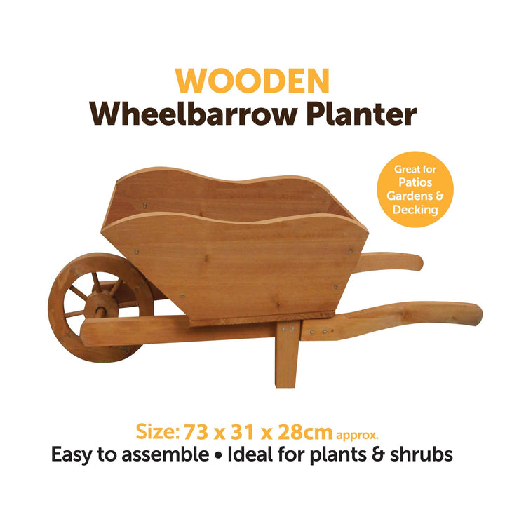 Gardening Outdoor | Casafoyer Wooden Wheelbarrow Planter | casafoyer.myshopify.com