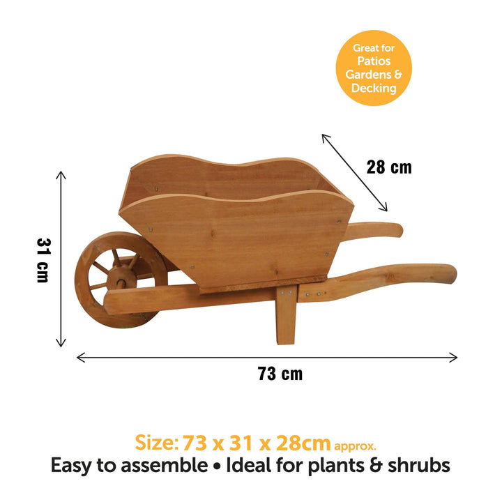 Gardening Outdoor | Casafoyer Wooden Wheelbarrow Planter | casafoyer.myshopify.com